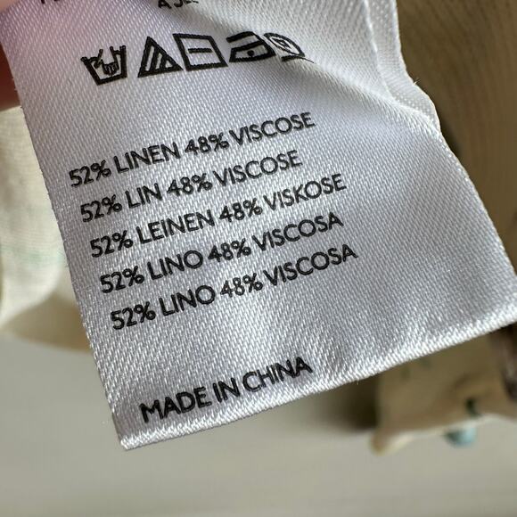 Anthropologie Printed Linen Pullover Sweater S - Picture 7 of 10